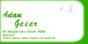 adam geier business card